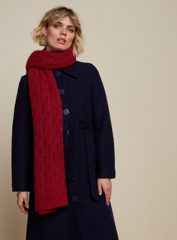 Scarf Ajour Borgo Cabernet Red from King Louie