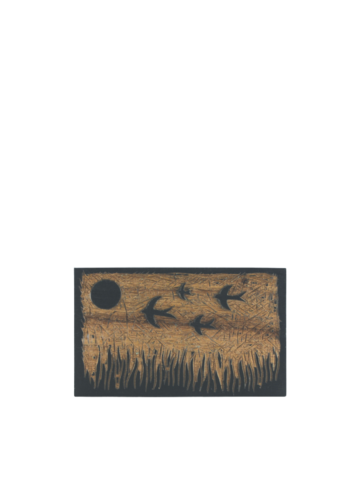 East of India Wood block Swallows