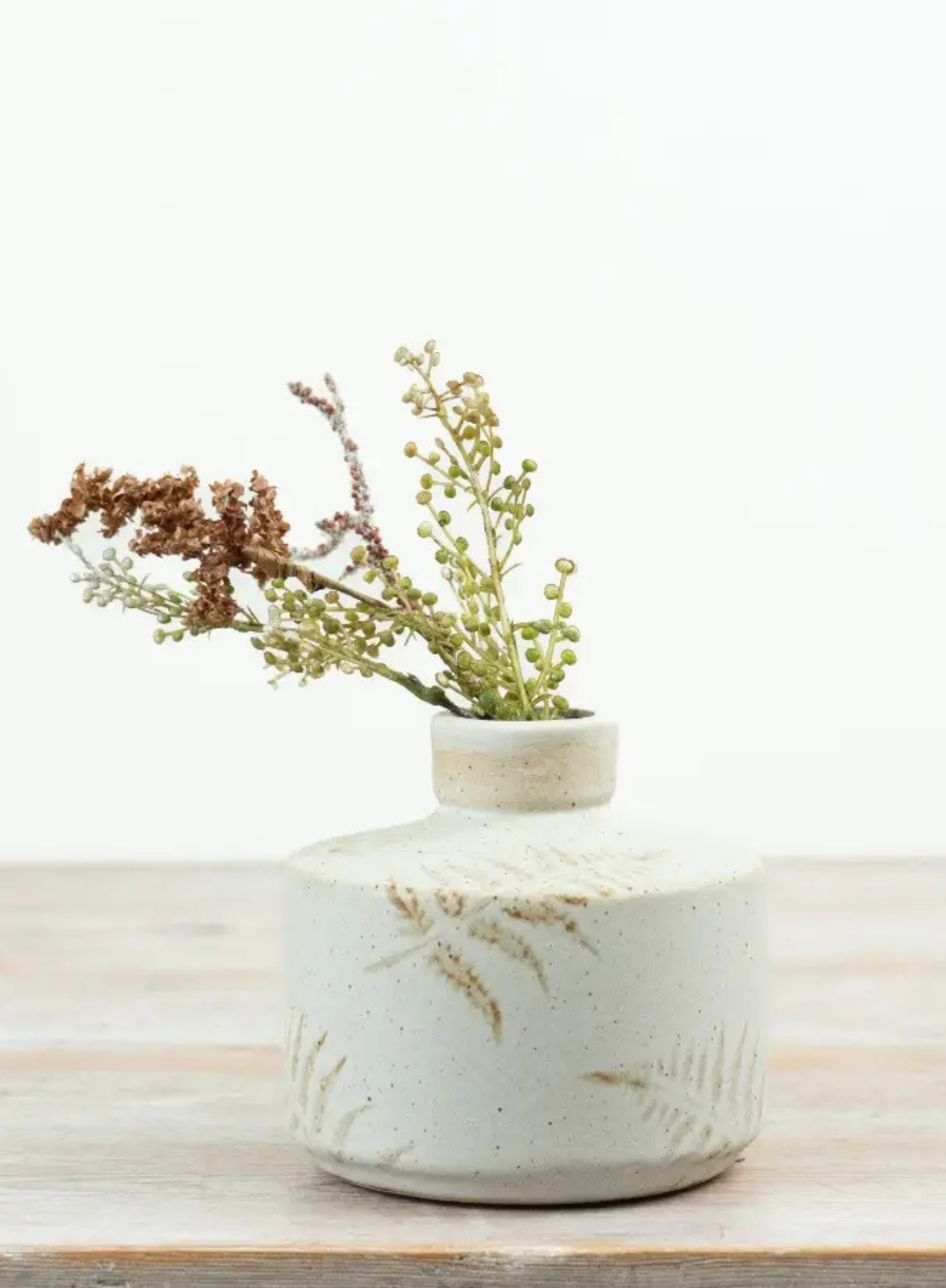 Gainsborough Giftware Brown Fern Vase, 13cm