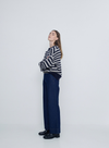 Daffy Jumper in Navy + Ecru from Yerse