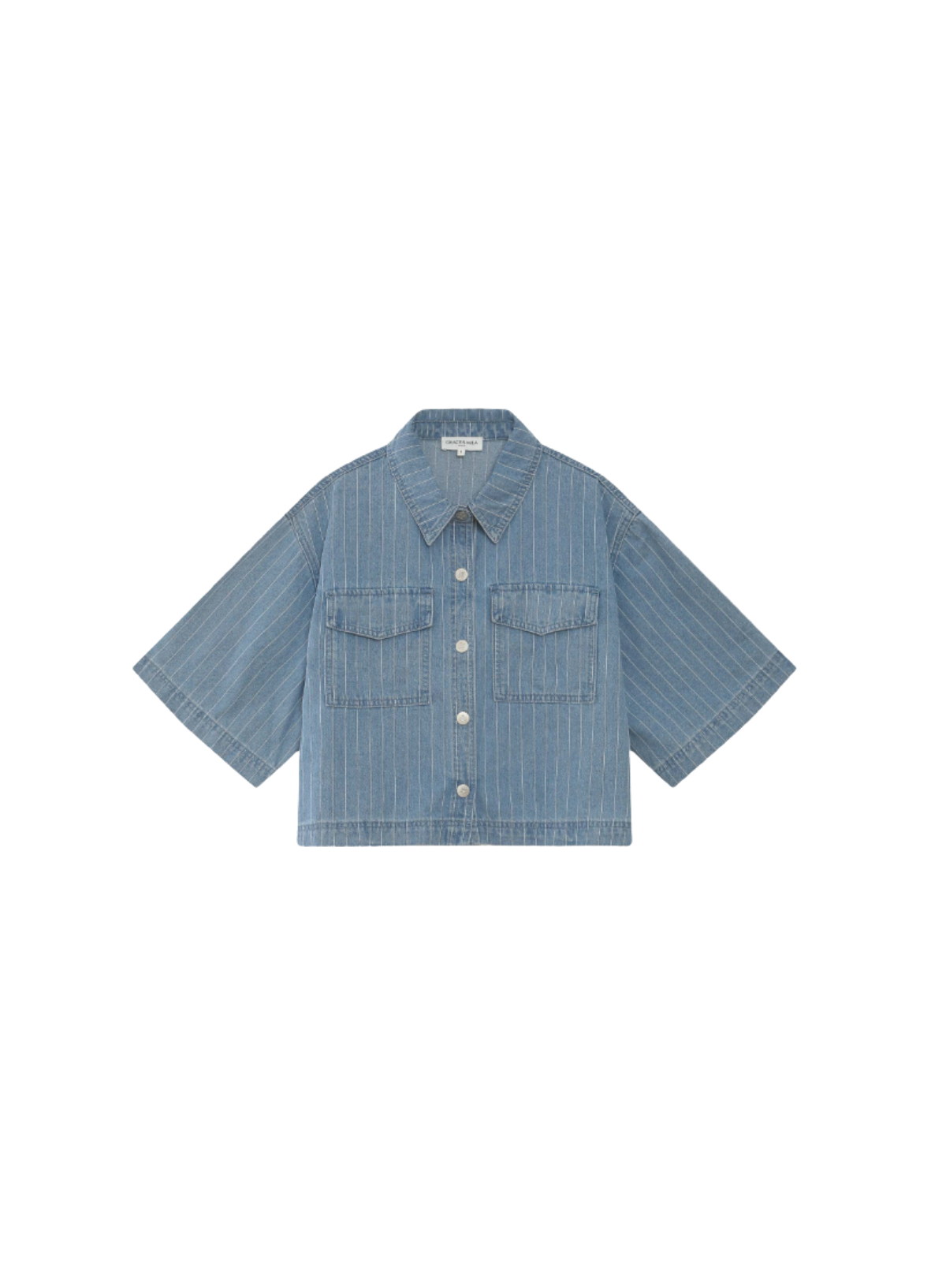 Grace & Mila Vita Jacket in Stripped Blue