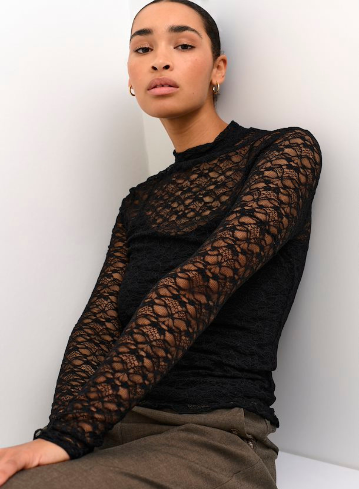 Jolia Long Sleeve Blouse in Black Deep from Kaffe