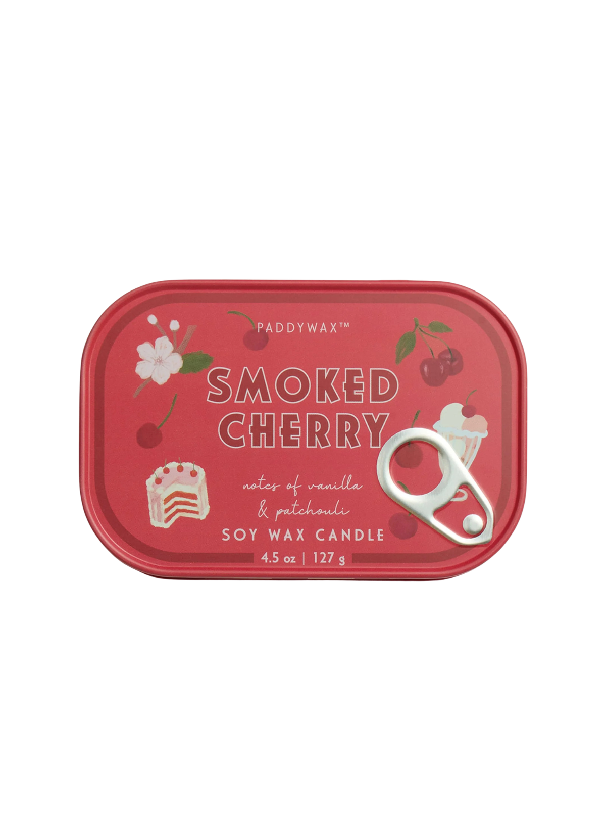 Paddywax 4.5oz Bistro Printed Tin - Smoked Cherry