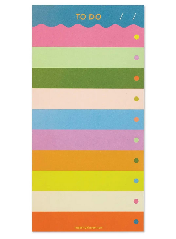 Rainbow Wave 'To Do' List Pad from Raspberry Blossom