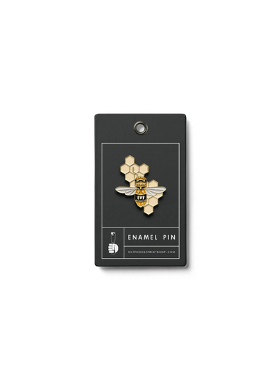 Honey Bee Enamel Pin from Ruff House Print Shop