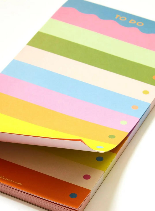 Rainbow Wave 'To Do' List Pad from Raspberry Blossom