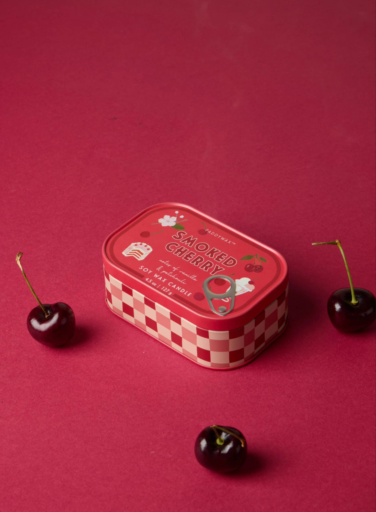 Paddywax 4.5oz Bistro Printed Tin - Smoked Cherry