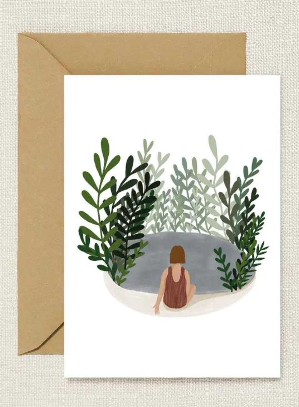 HeatherLucyJ Design Wild Swimming in the Pond Card