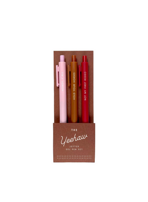 Yeehaw Jotter Gel Pen: Set of 3 from Ruff House Print Shop