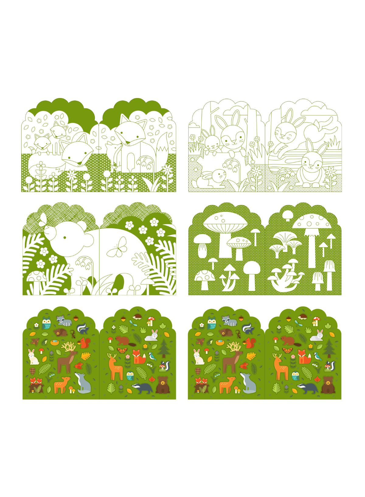 Petit Collage Wooden Colouring Book & Stickers