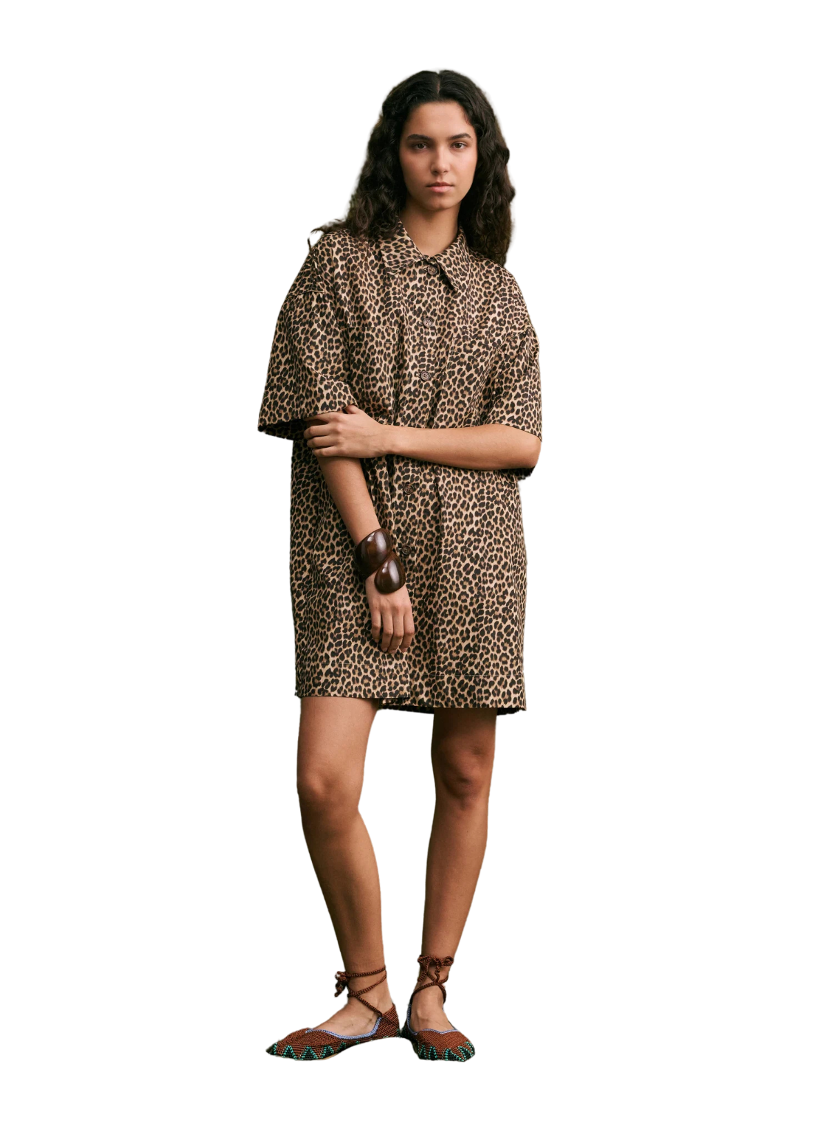 Palmito Shirt Dress in Leopard from Hod