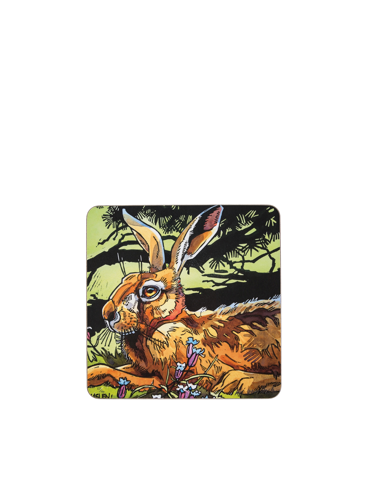 Havergate Hare Coaster from Red Hare Publishing