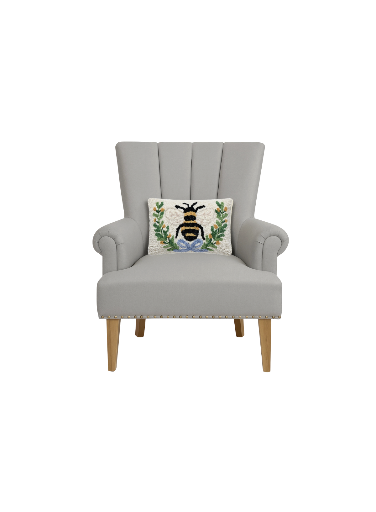 Bee in a Wreath Hook Pillow from Peking Handicraft