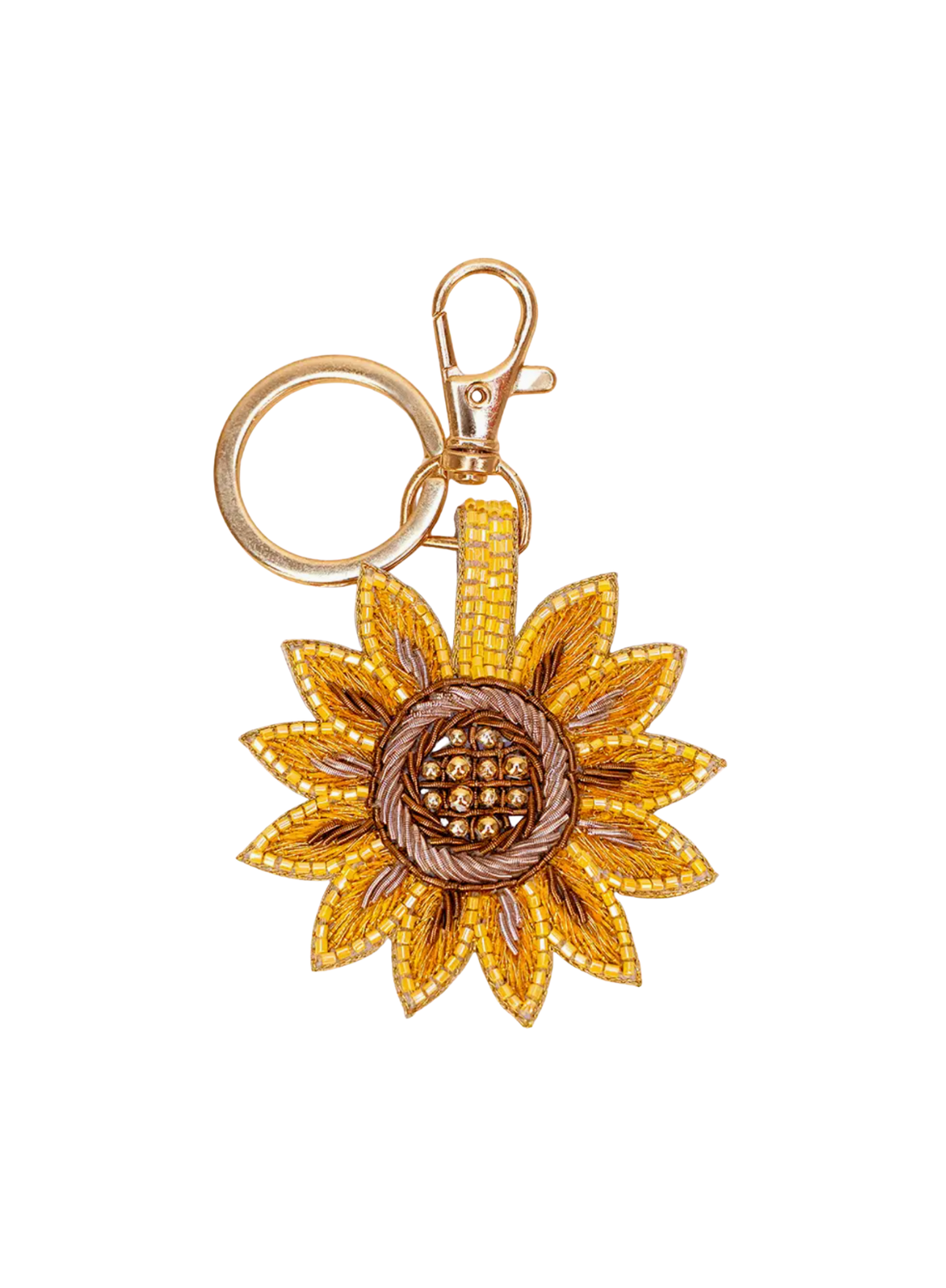 Powder Design Beaded Keyring - Summer Sunflower