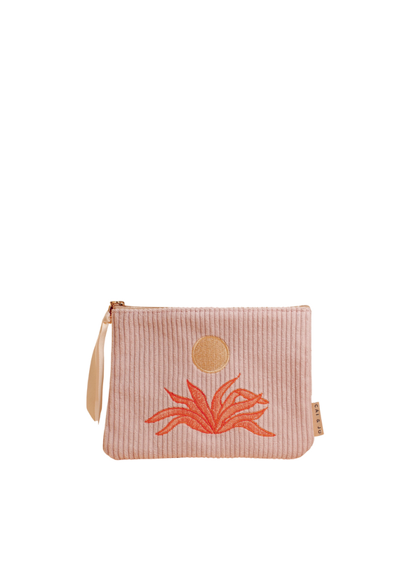 Corduroy Pouch In Pale Pink from Cai & Jo