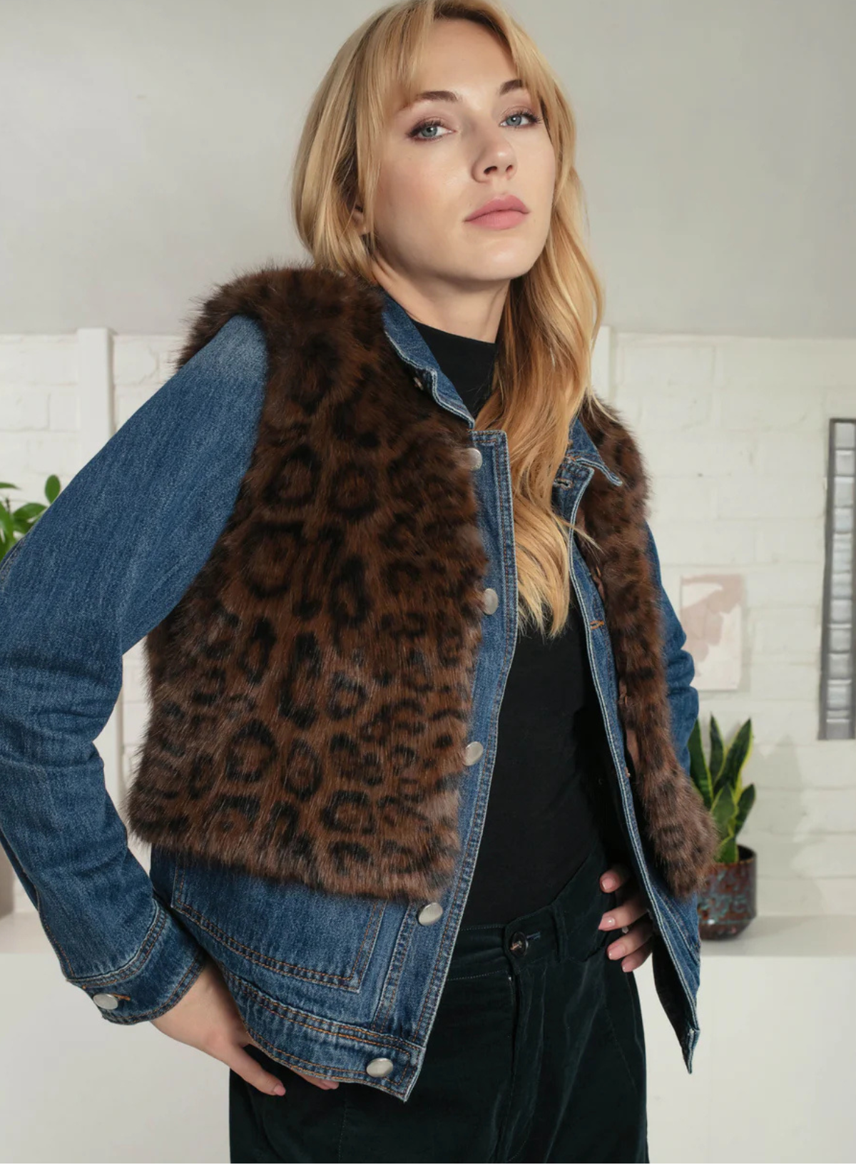 Nooki Edelweiss Chocolate Leopard Gilet