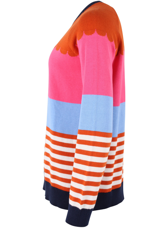 Danehappy Cotton Knit Sweat in Light Rust Multi from Danefae