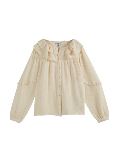 Cotton Gauze Blouse in Cream from Emile & Ida