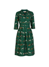 Cynthia Dress in Green Porcelain Dogs from Palava