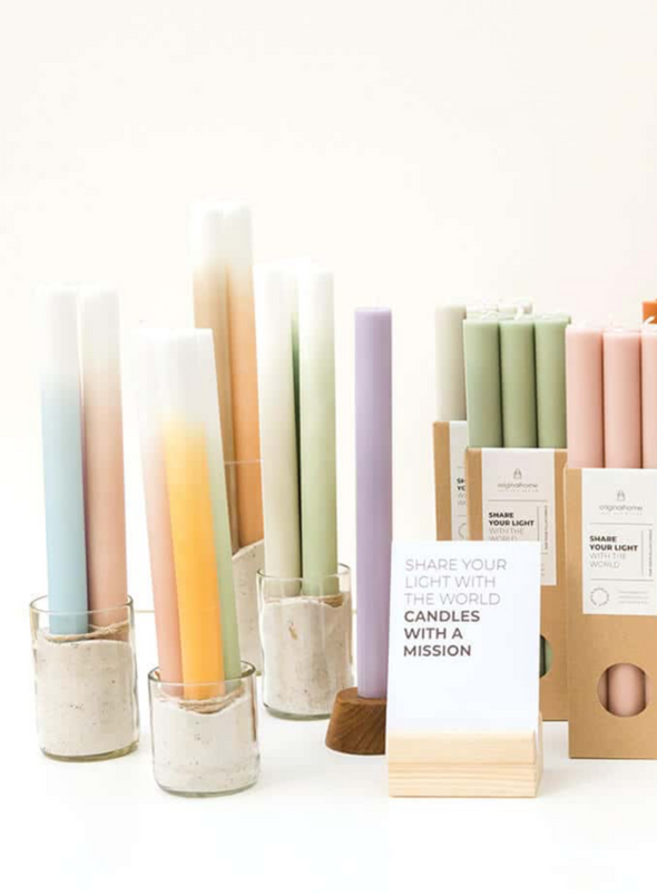 Long Candle in Apricot 2.5x30cm from Original Home