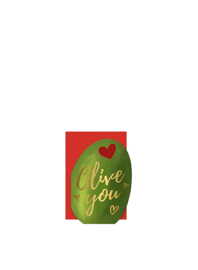 Olive You Anniversary Die Cut from Tikkled Pink