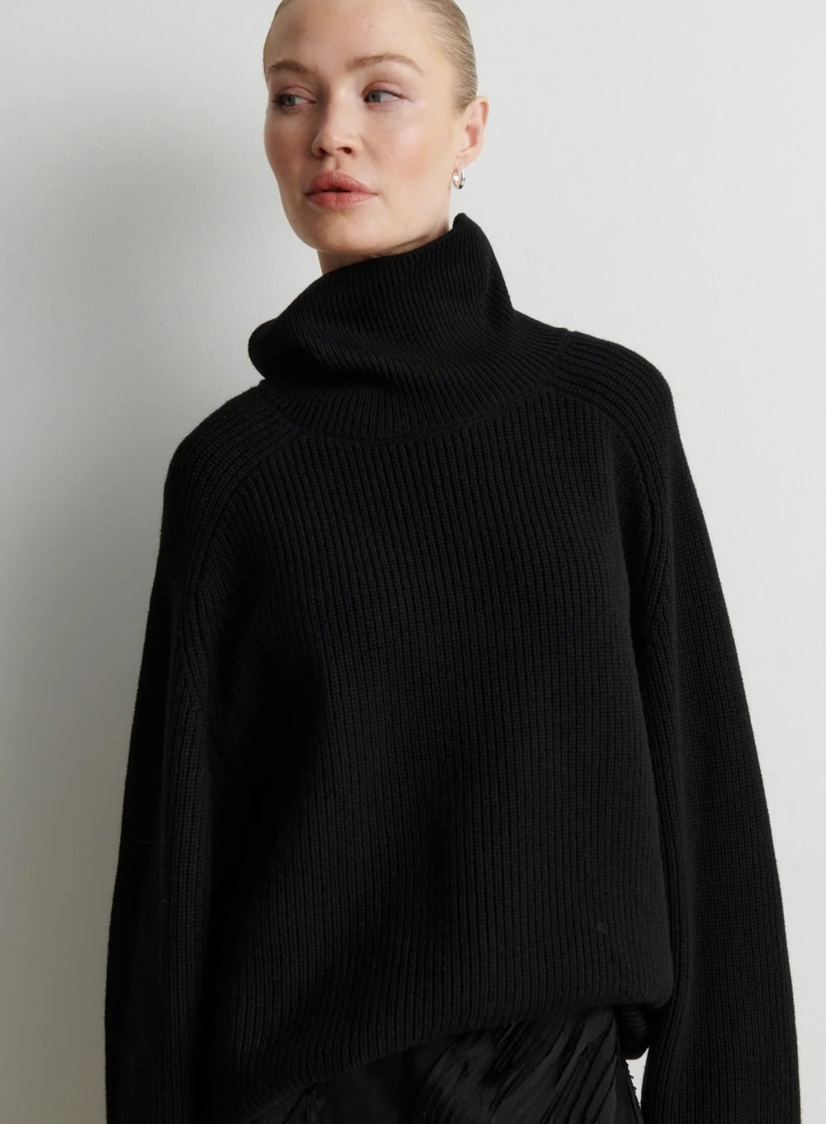 Second Female Ettas Knit T-Neck in Black