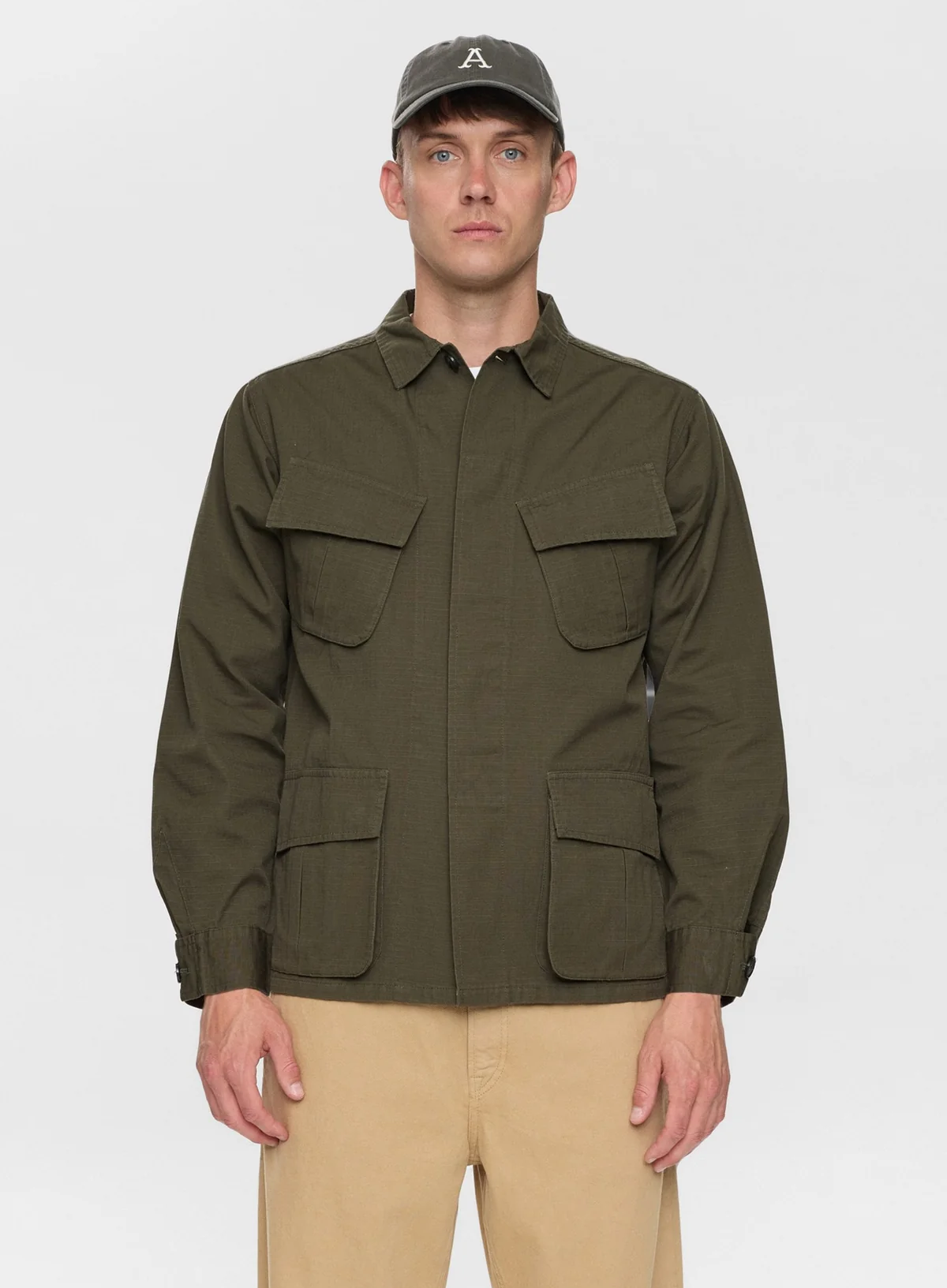 Anerkjendt Otto 4 Pocket Ribstop Jacket in Forest Night