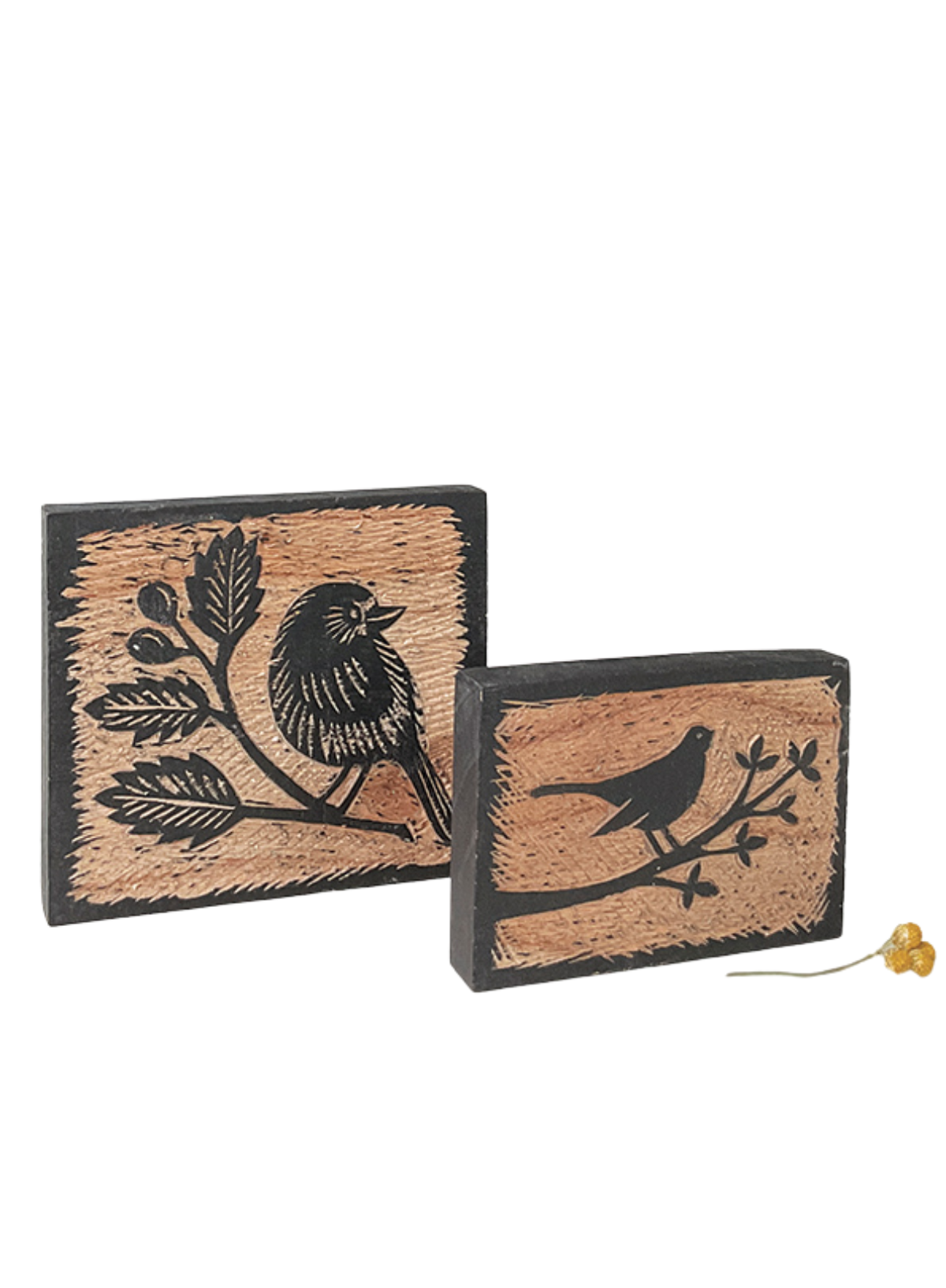 East of India Wood block Blackbird