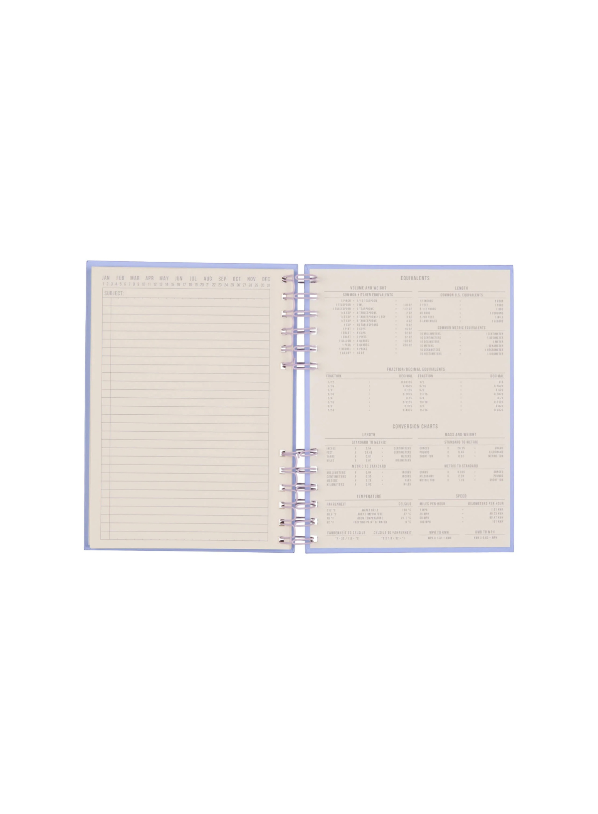 Standard Issue Planner Notebook No 12 Lavender Periwinkle from Designworks Ink