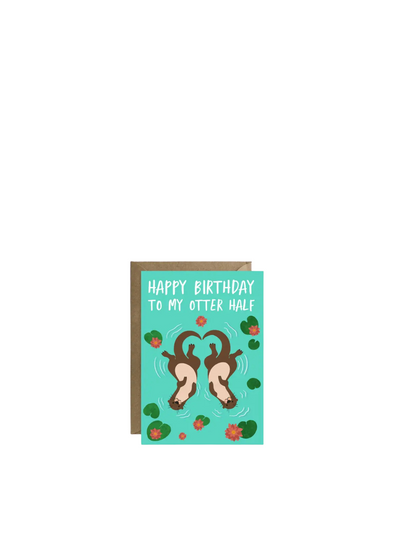 Otter Half Birthday Card from Tikkled Pink