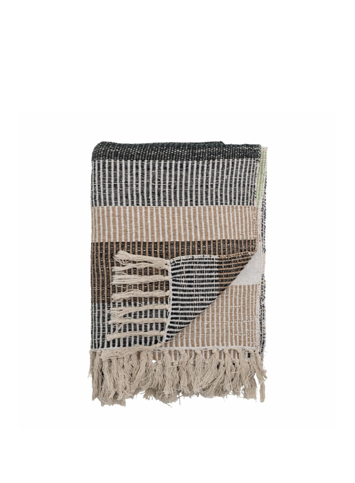 Bloomingville Isnel Recycled Cotton Throw in Brown