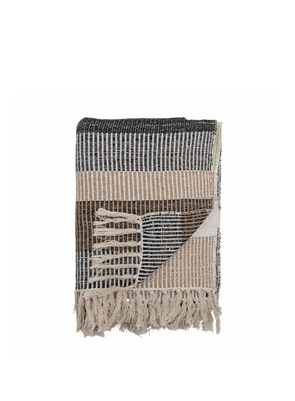 Isnel Recycled Cotton Throw in Brown from Bloomingville