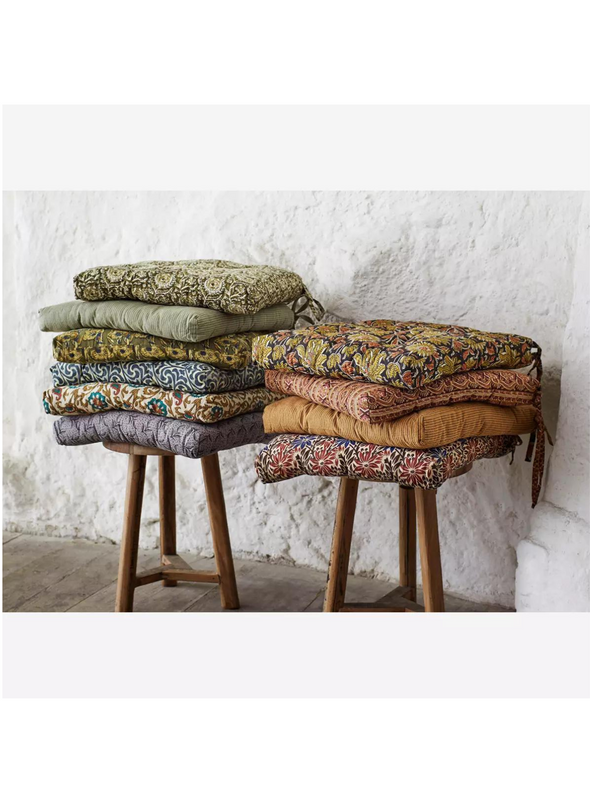 Wallace Printed Cotton Chair Pad from Madam Stoltz