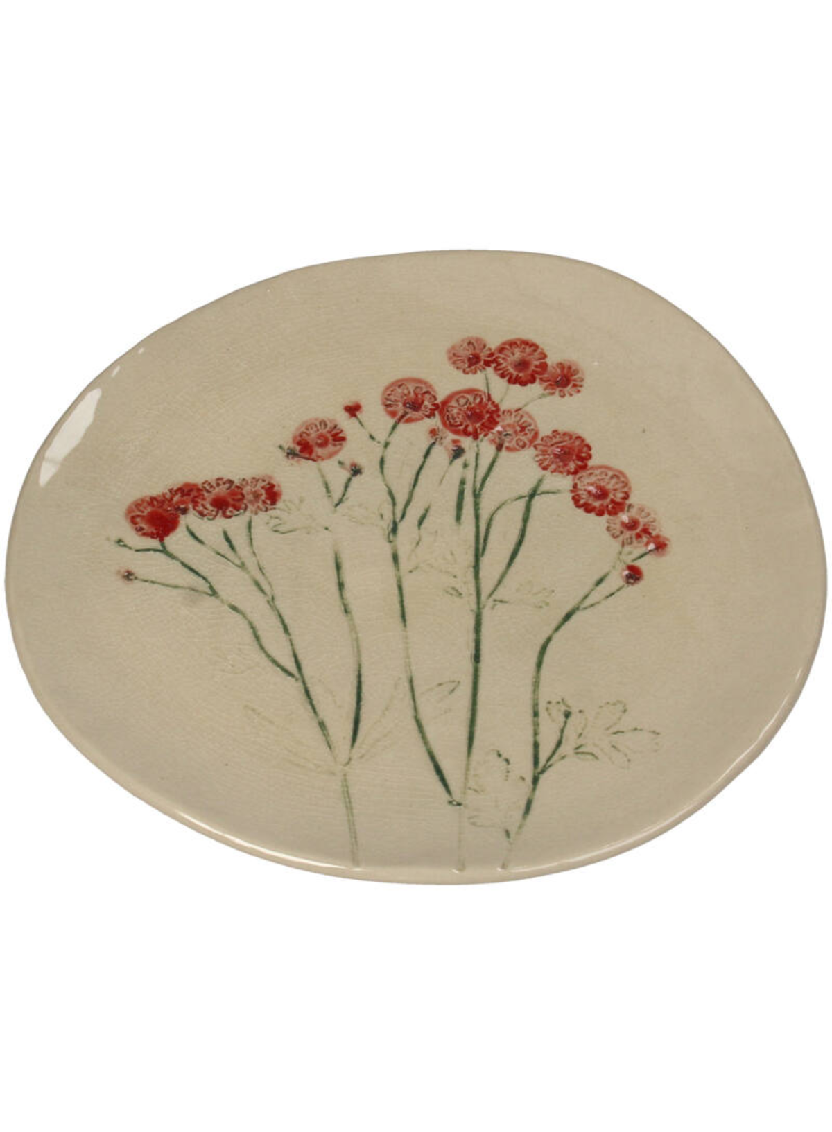 Kersten Field Flower Plate in Red 21cm