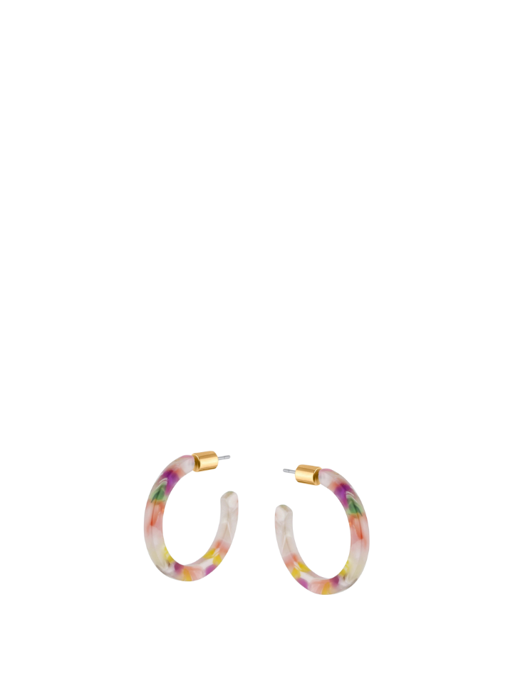 Sylvia Resin Skinny Earrings in Red Beige from Big Metal