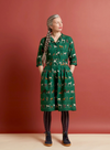 Cynthia Dress in Green Porcelain Dogs from Palava
