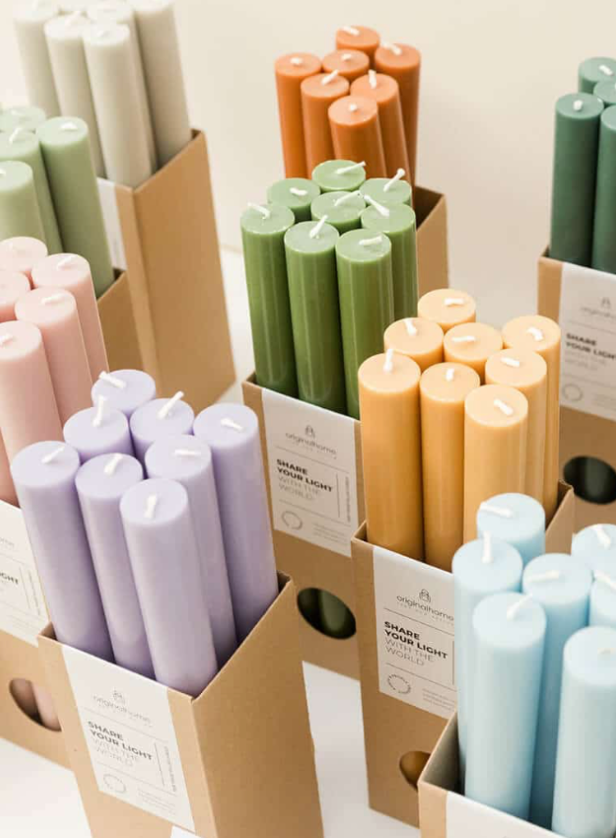 Long Candle in Light Grey 2.5x30cm from Original Home