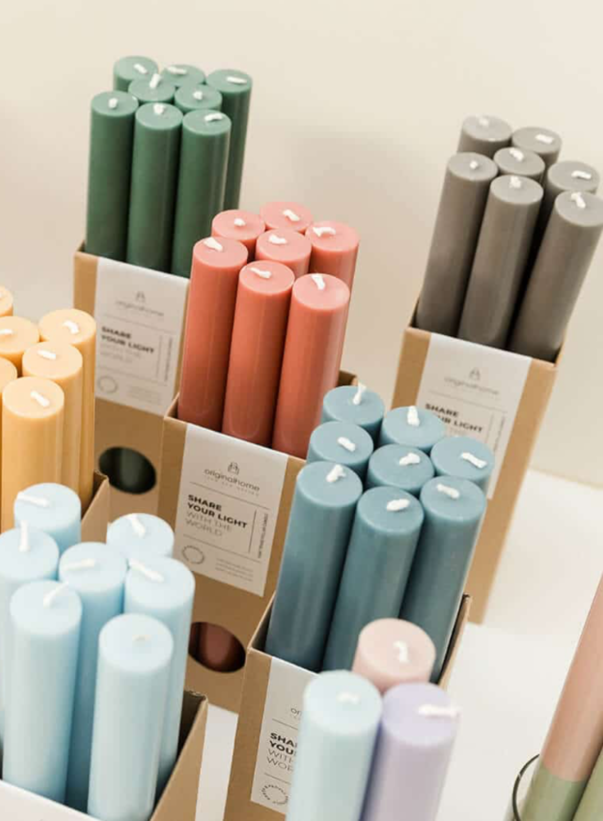 Long Candle in Apricot 2.5x30cm from Original Home