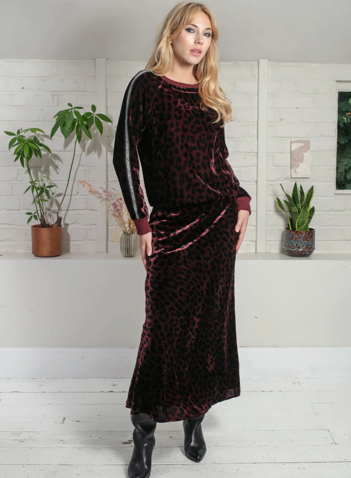 Tilda Bias Cut Skirt fin Plum from Nooki