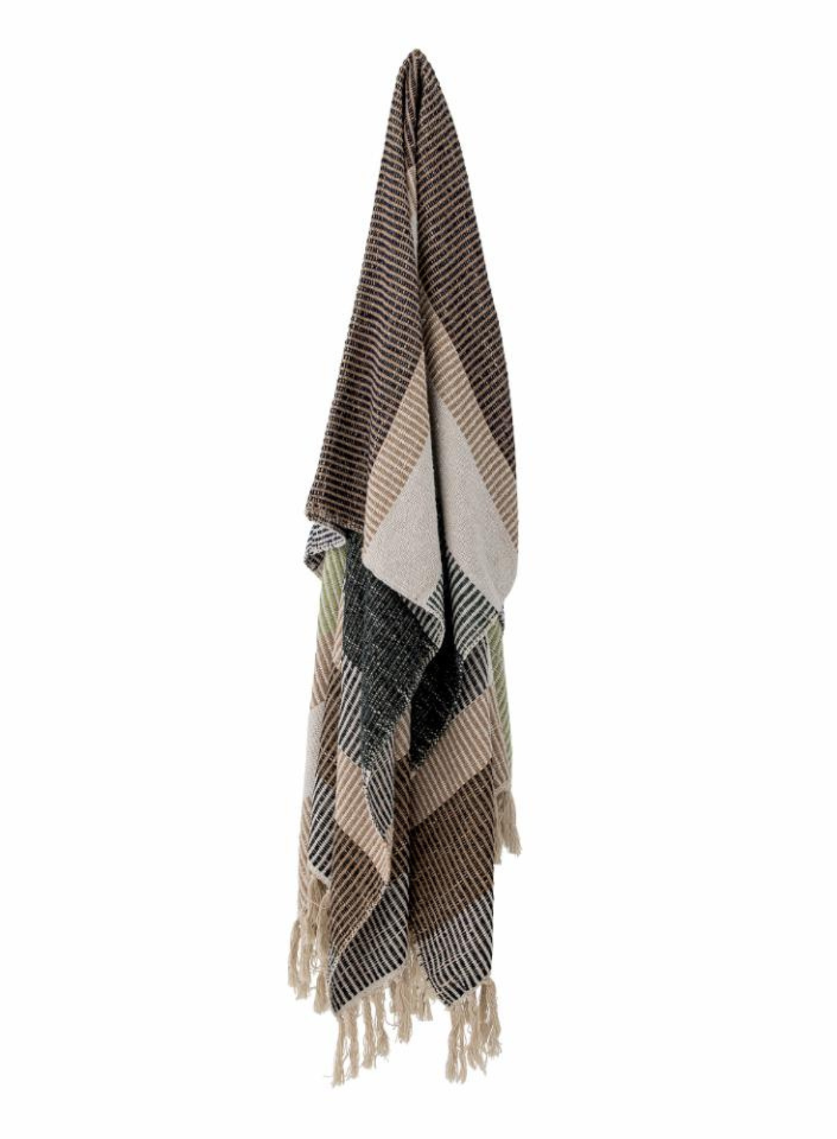 Bloomingville Isnel Recycled Cotton Throw in Brown