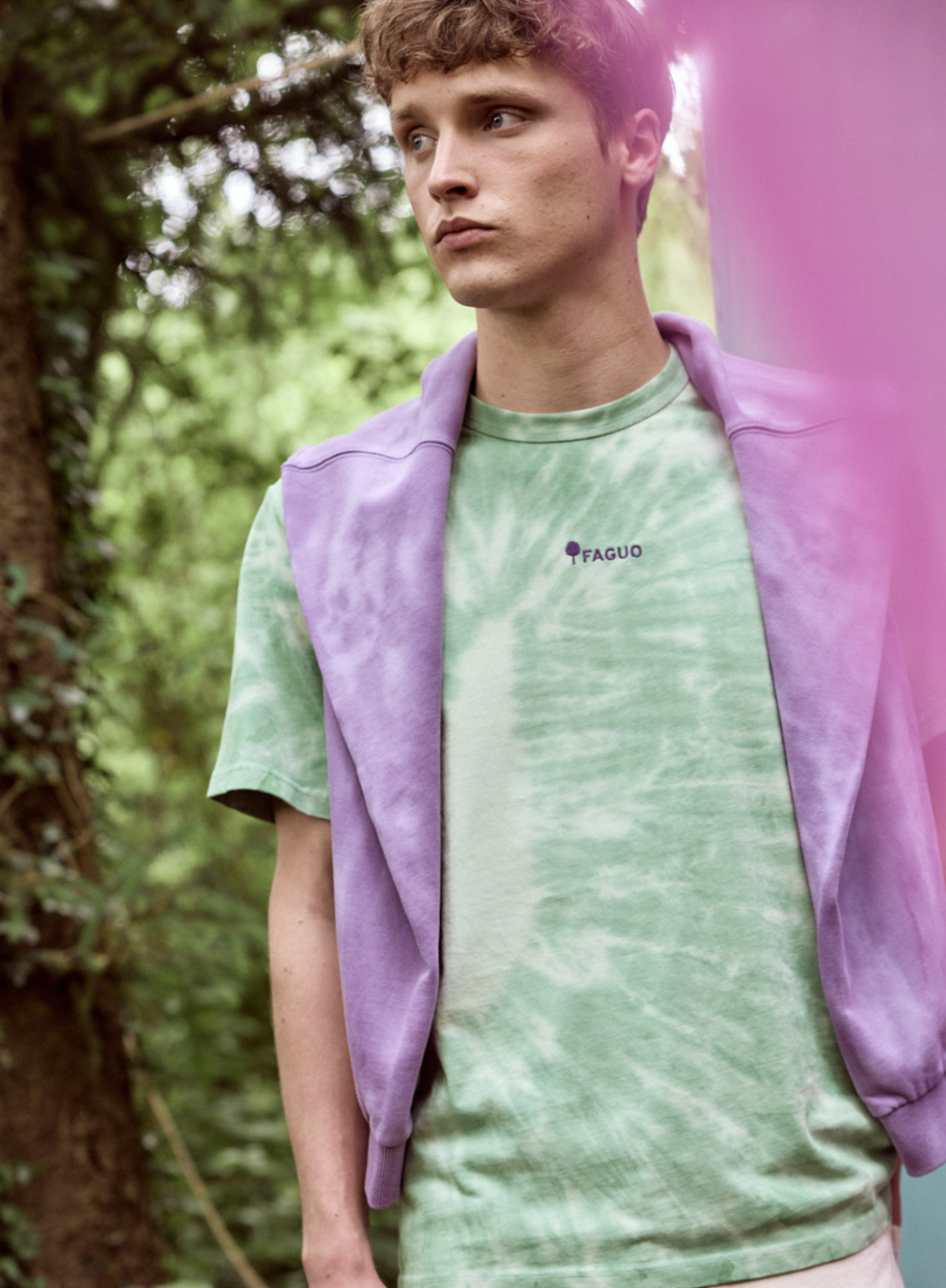 Faguo Lugny Tye-dye T-Shirt in Mint Green