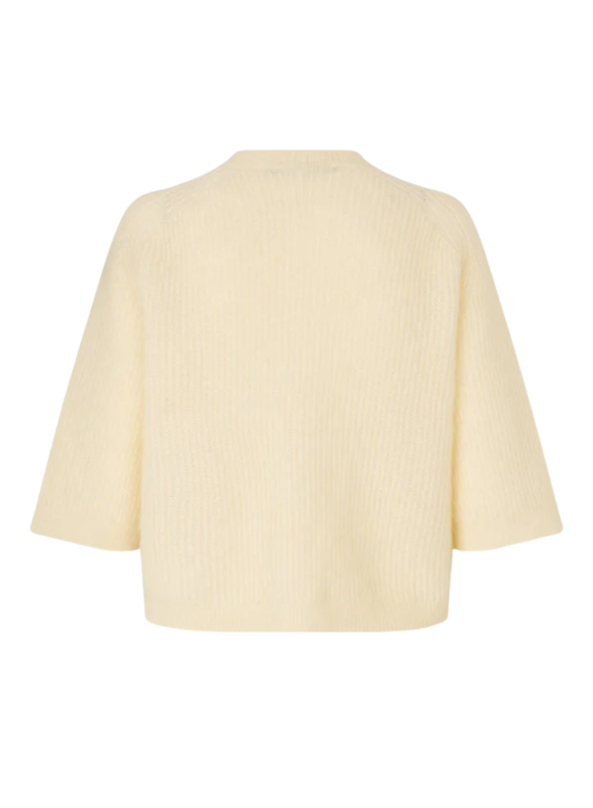 Second Female Andrea Knit Rib Cardigan in Alabaster Gleam