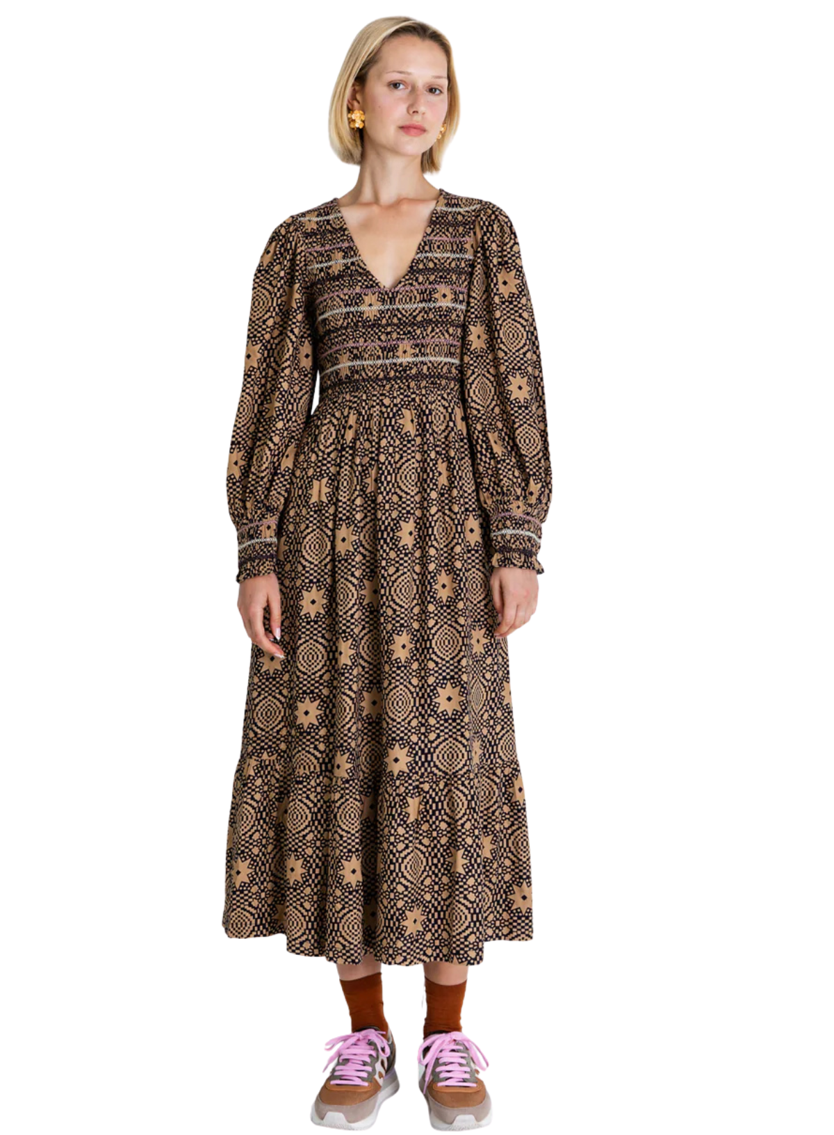 Troy Dress in Midnight/Sand from Bonté
