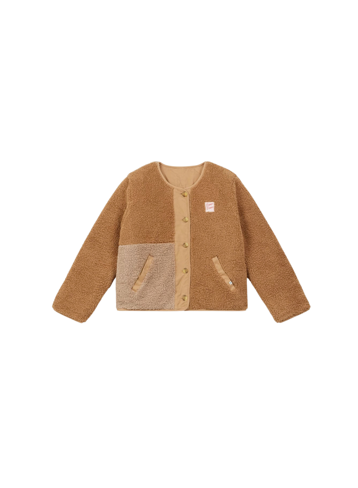 a.p Reversible Jacket With Patch in Camel