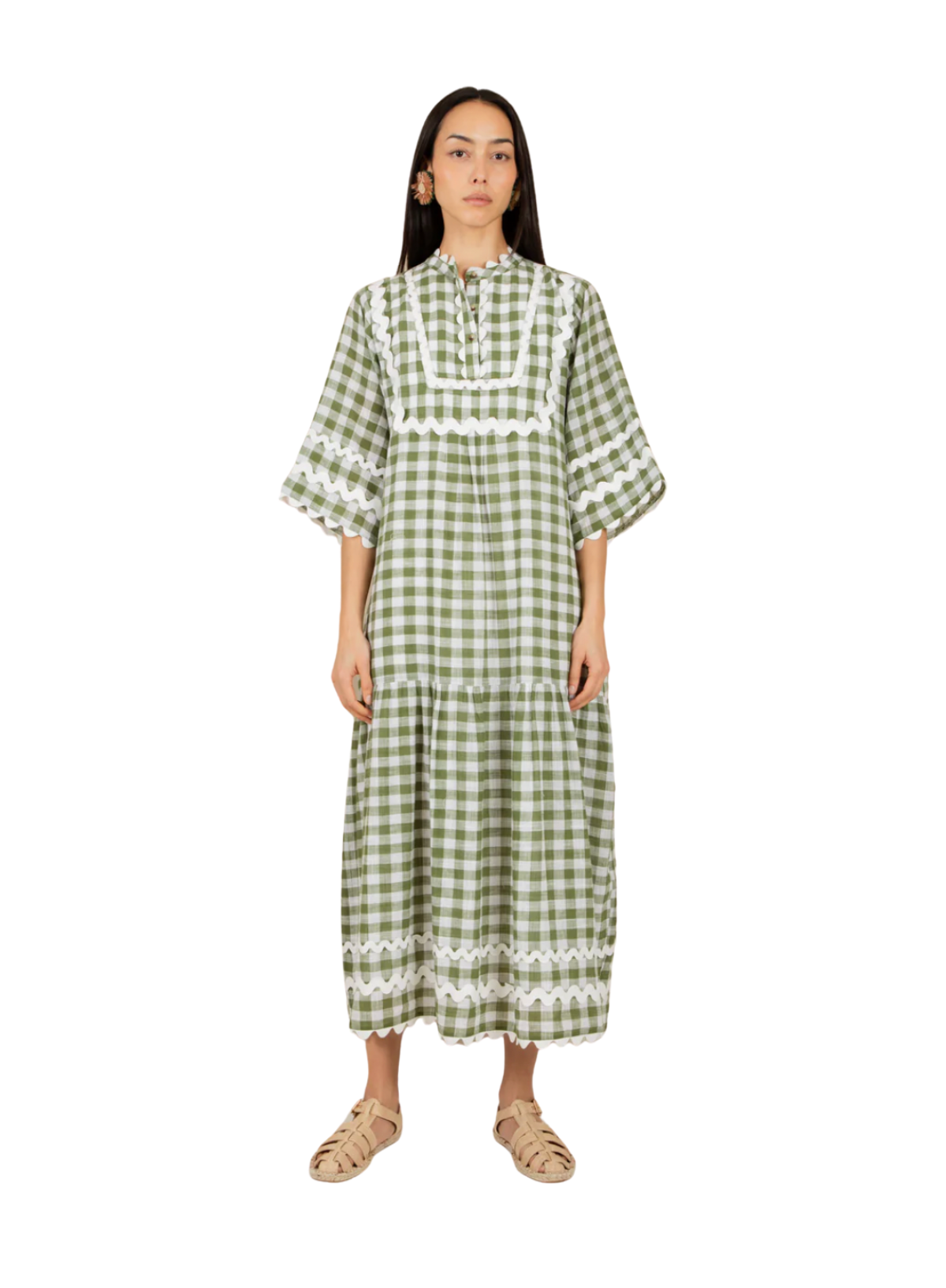 Bonté Fleurie Dress in Aloe