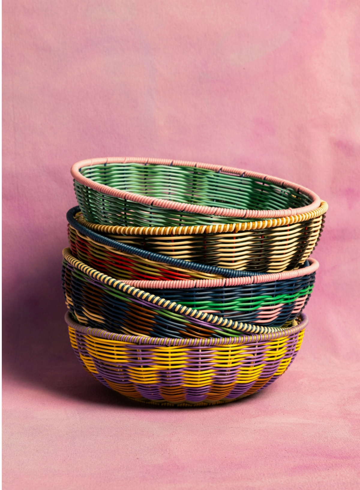 MÆGEN Woven Bowl in Brown/Green