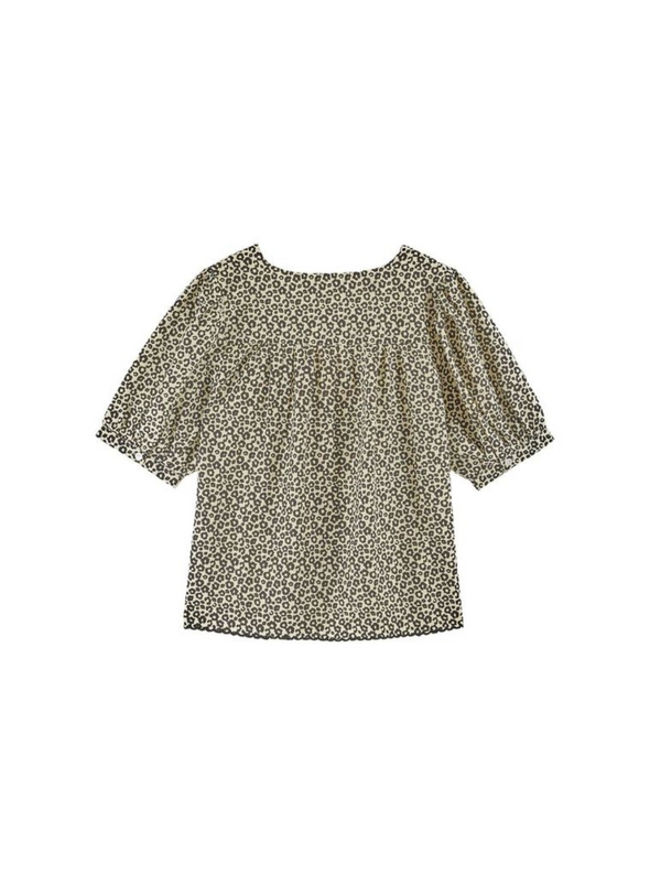Blaise Printed Blouse in Leopard Noir from Emile & Ida