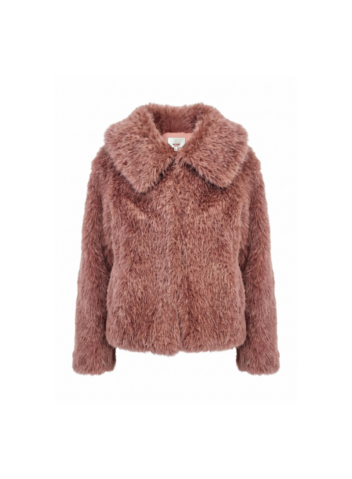 Nooki Edelweiss Galaxy Faux Fur Jacket in Rose