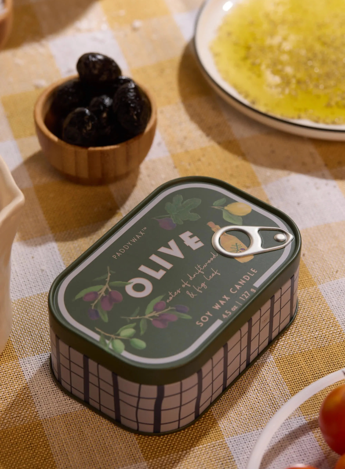 Bistro 4.5oz Printed Tin Candle - Fig & Olive from Paddywax
