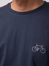 Arcy Cotton T-Shirt in Navy Bike from Faguo